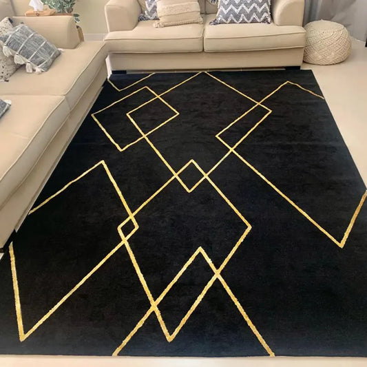 Romantic Black, Gold Carpet (Rectangle)