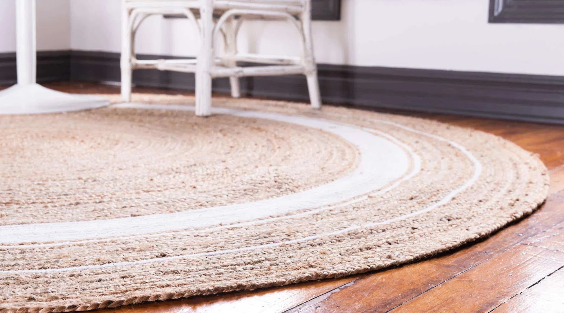 Istanbul Natural Beige White Carpet (Round)