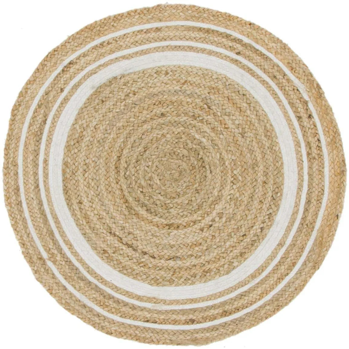 Istanbul Natural Beige White Carpet (Round)