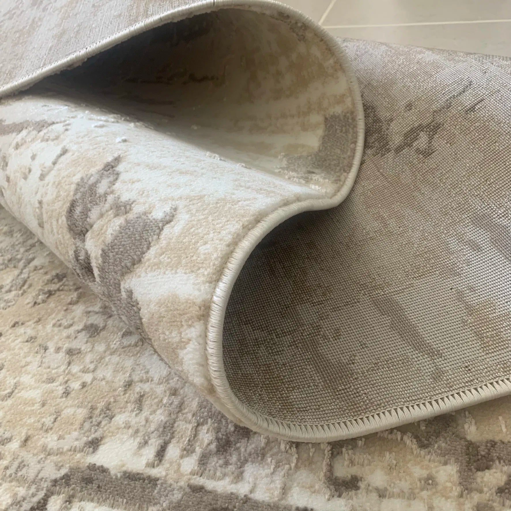 Prico Beige Cream Carpet (Rectangle)