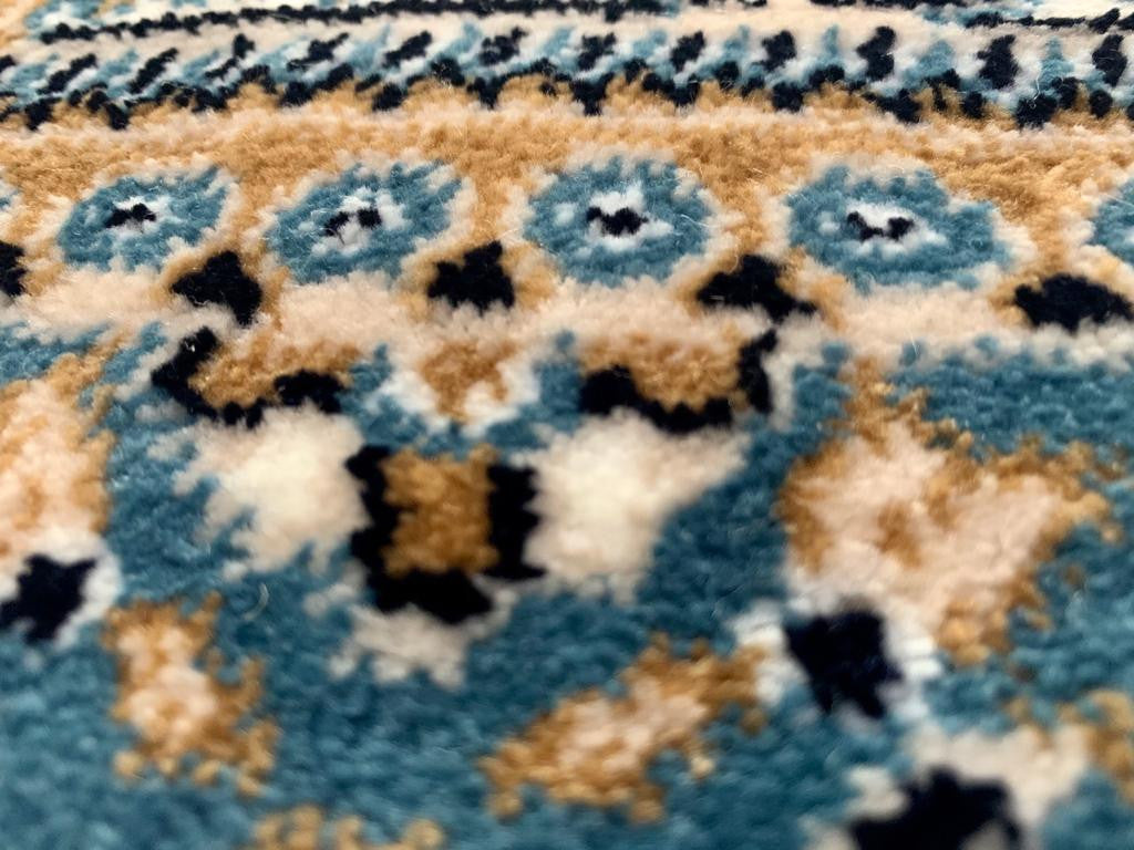 Prayer Mat Teal-Blue-Medium Pile 80 x 125 cm (2.6 x 4.1 ft)