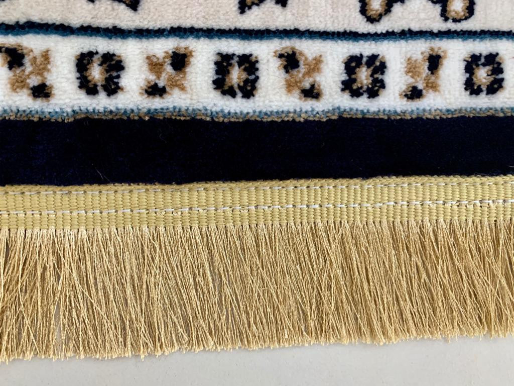 Prayer Mat Navy-Blue-Medium Pile 80 x 125 cm (2.6 x 4.1 ft)