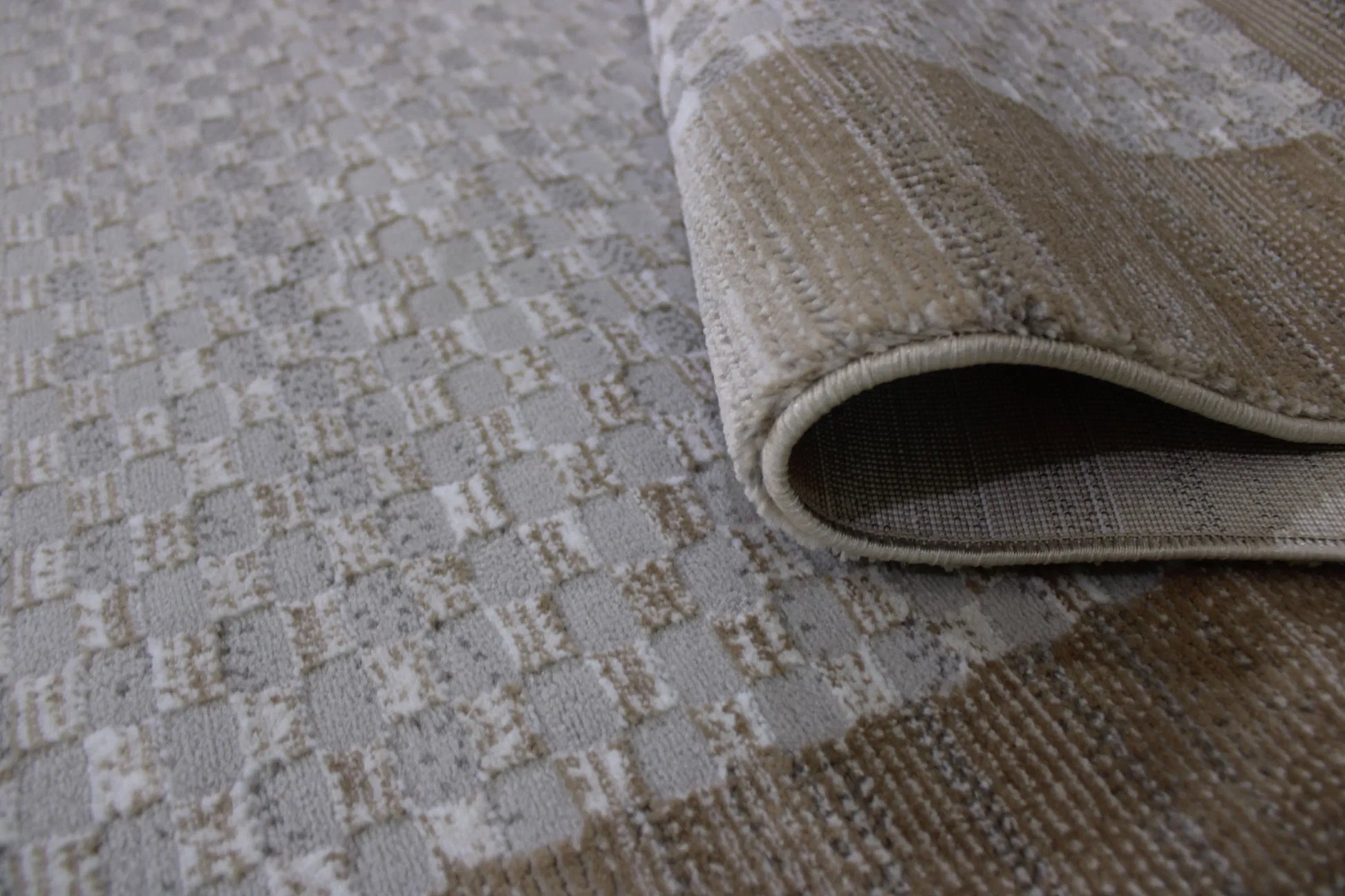 Matrix Beige, Grey Carpet (Rectangle)