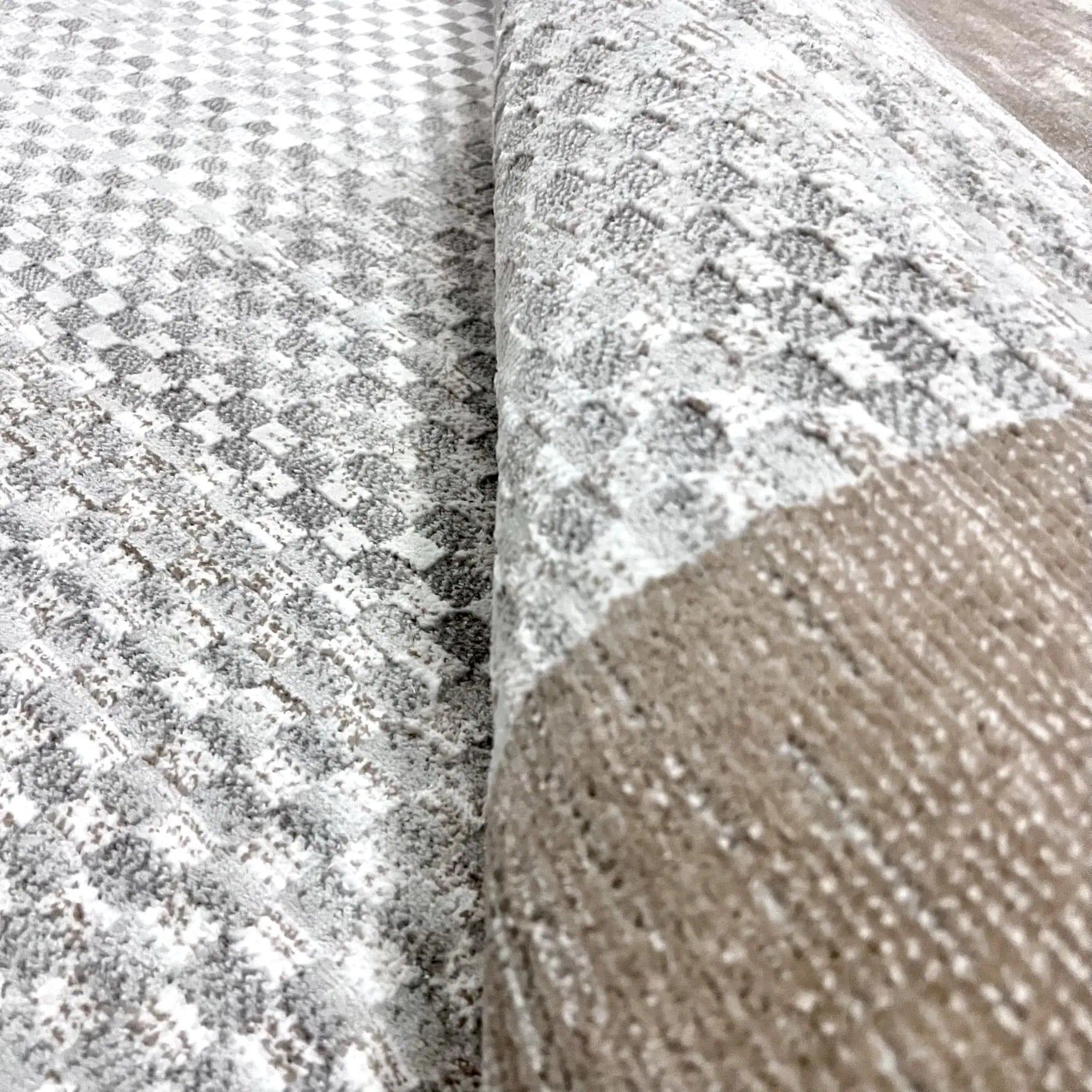 Matrix Beige, Grey Carpet (Rectangle)