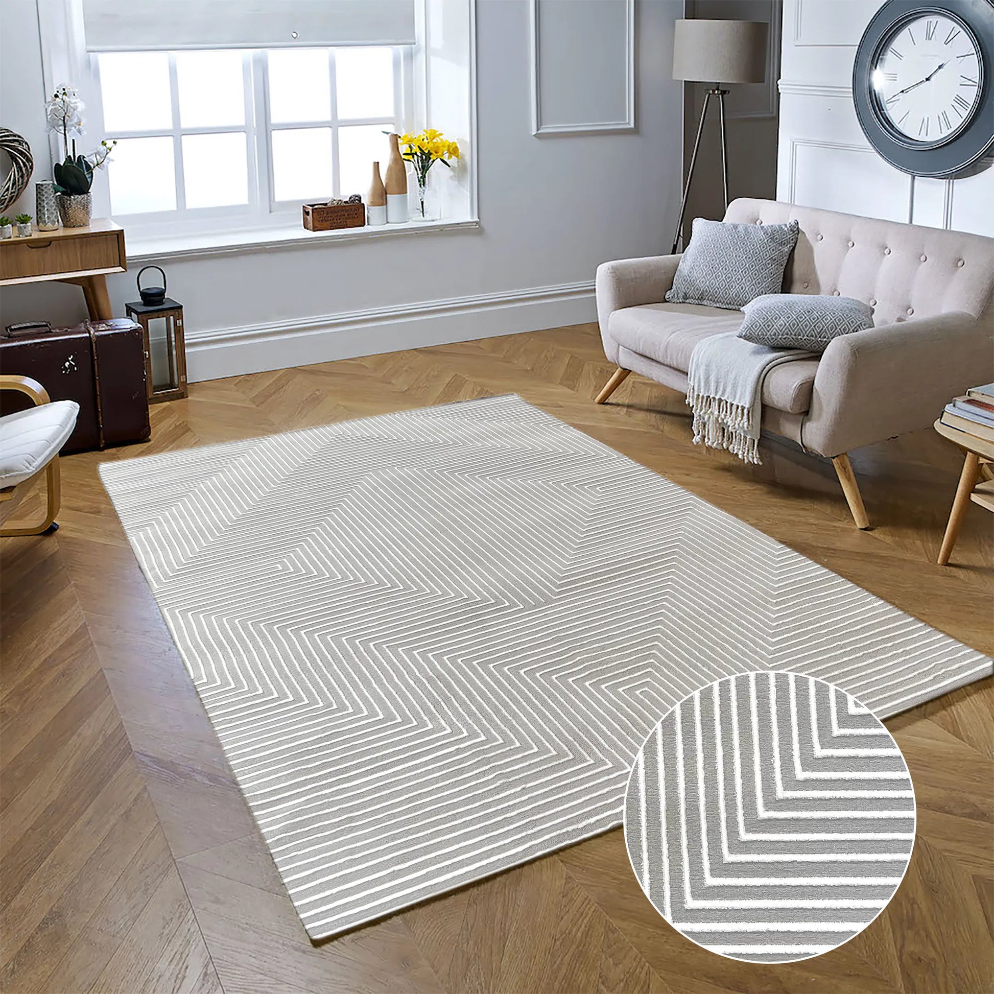 Lito Grey Carpet (Round)