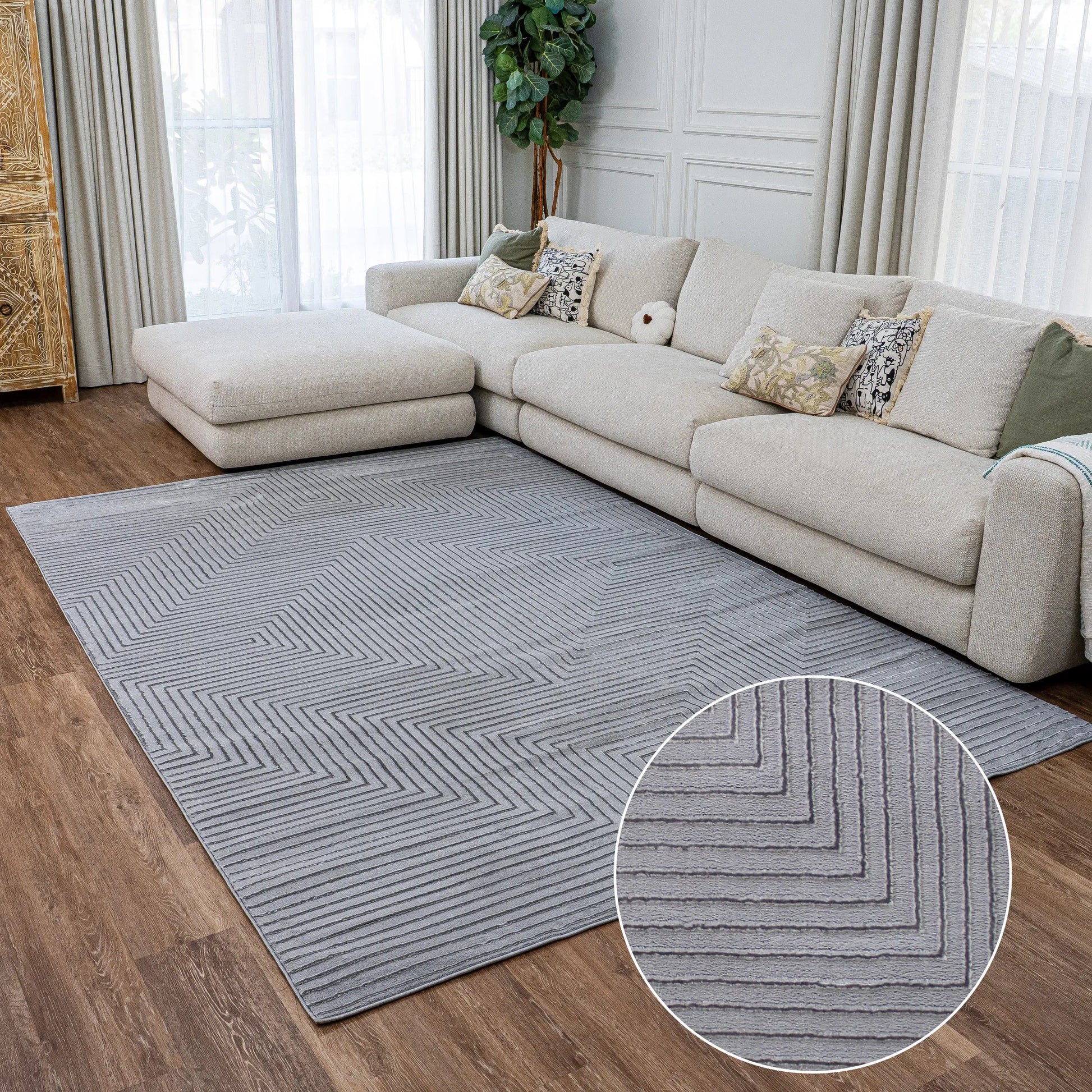 Myrina Grey Carpet (Rectangle)