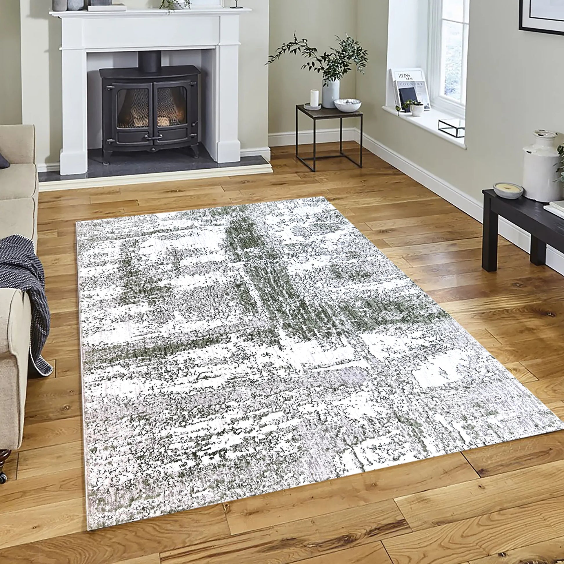 Dew Beige, Green Carpet (Rectangle)