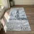 Shatha Beige, Navy Blue Carpet (Runner)