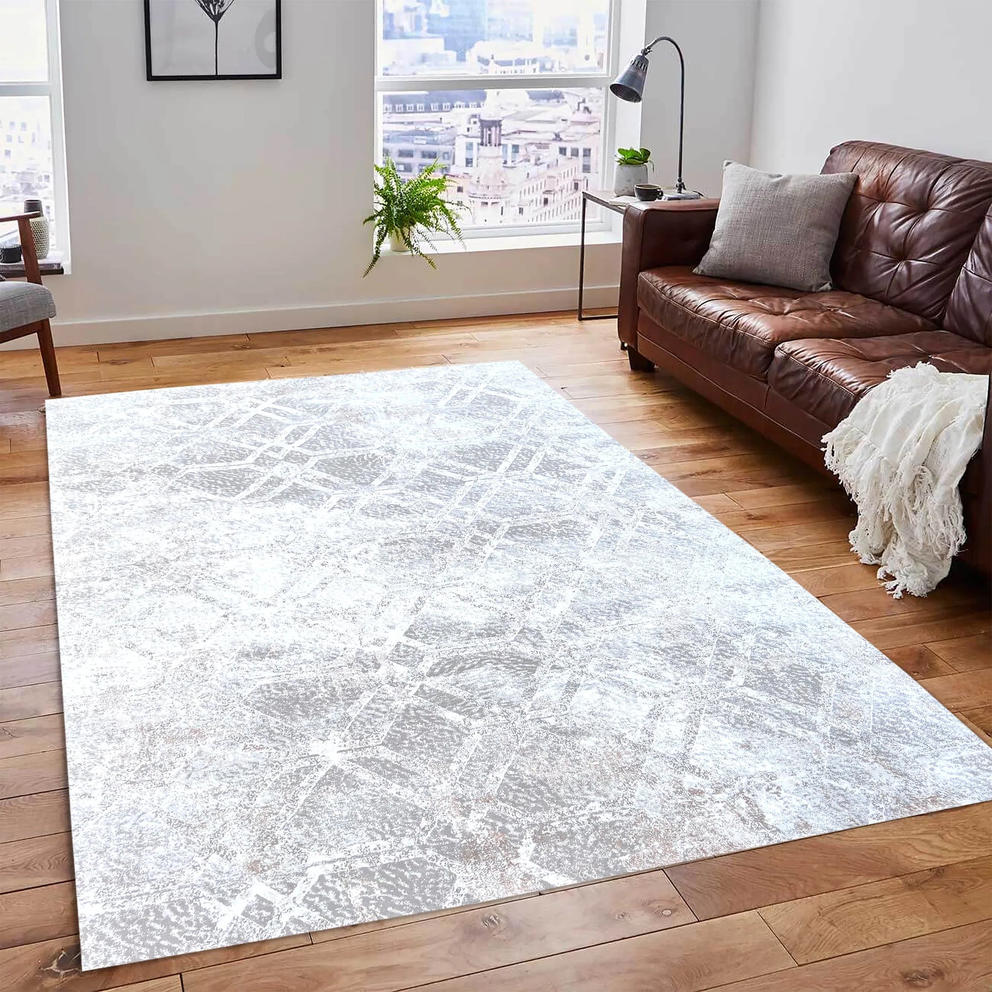 Yaris Beige, Brown Carpet (Rectangle)