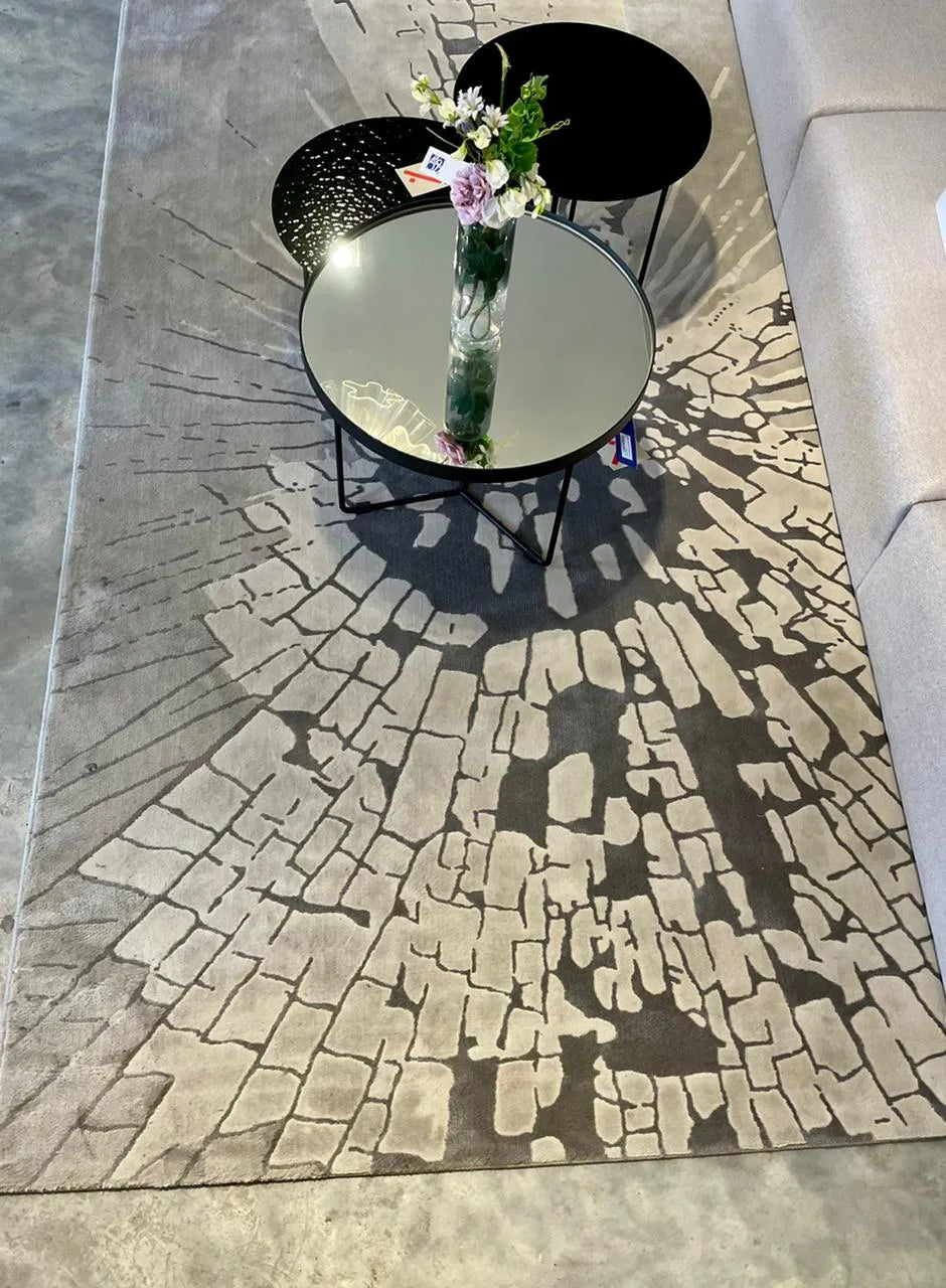 Glass Break rug-Grey  -Medium Pile-Multiple Sizes