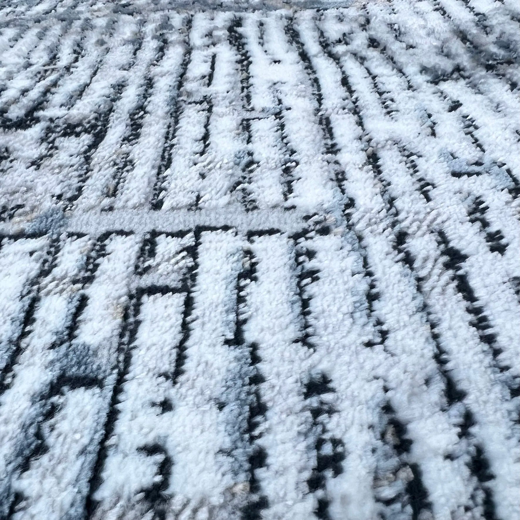 Infinity Grey Navy Blue Carpet (Runner)