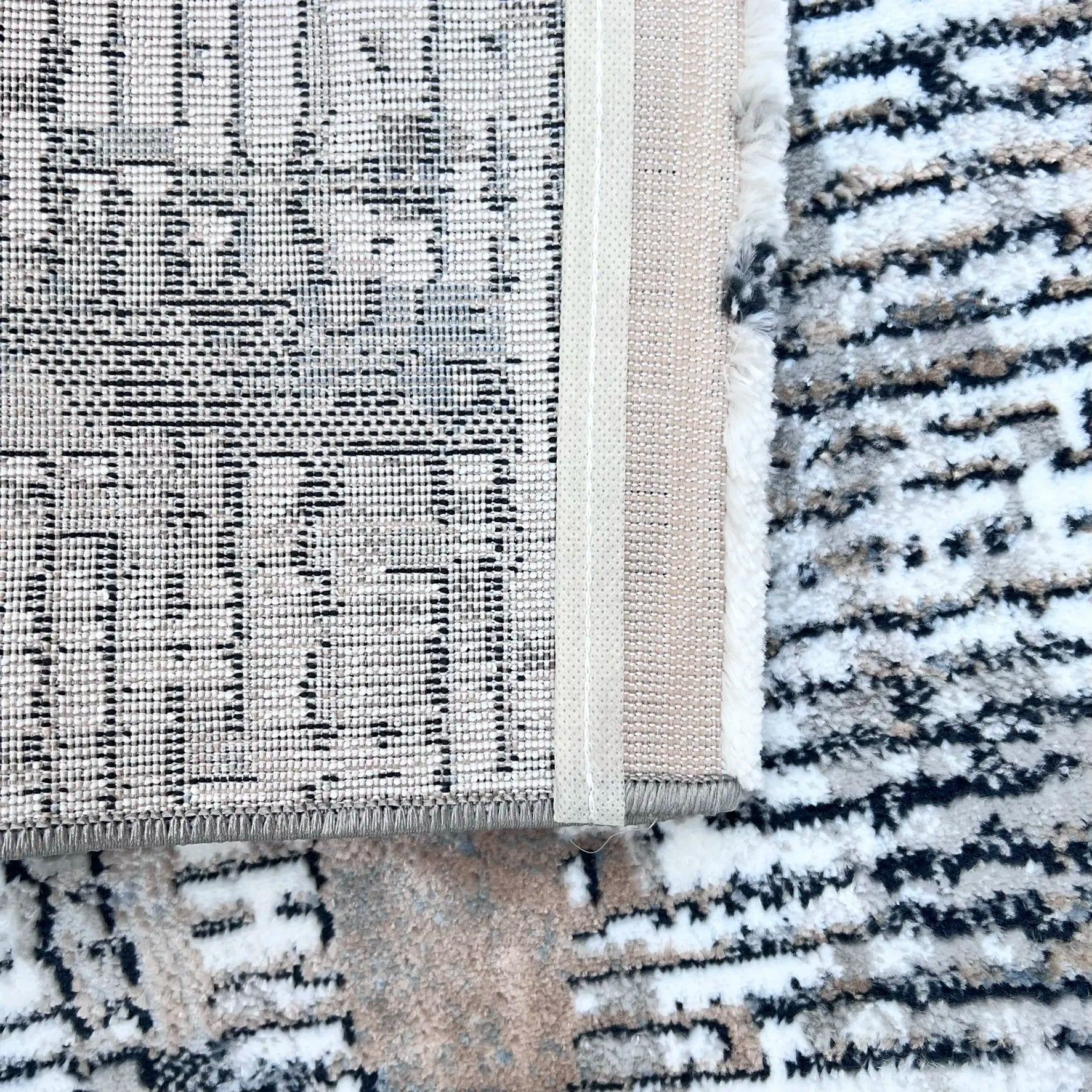 Infinity Grey Navy Blue Carpet (Round)