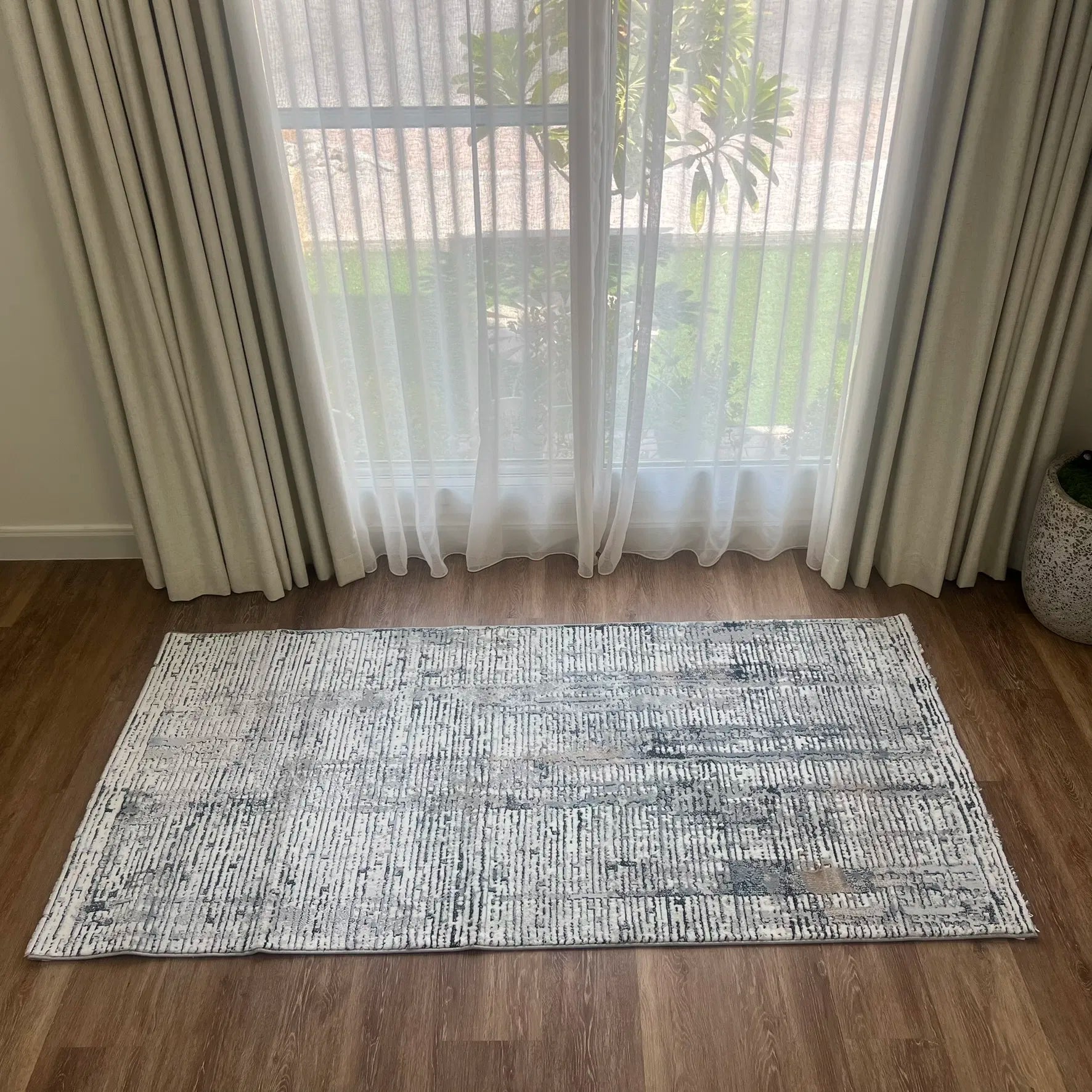 Infinity Grey Navy Blue Carpet (Runner)