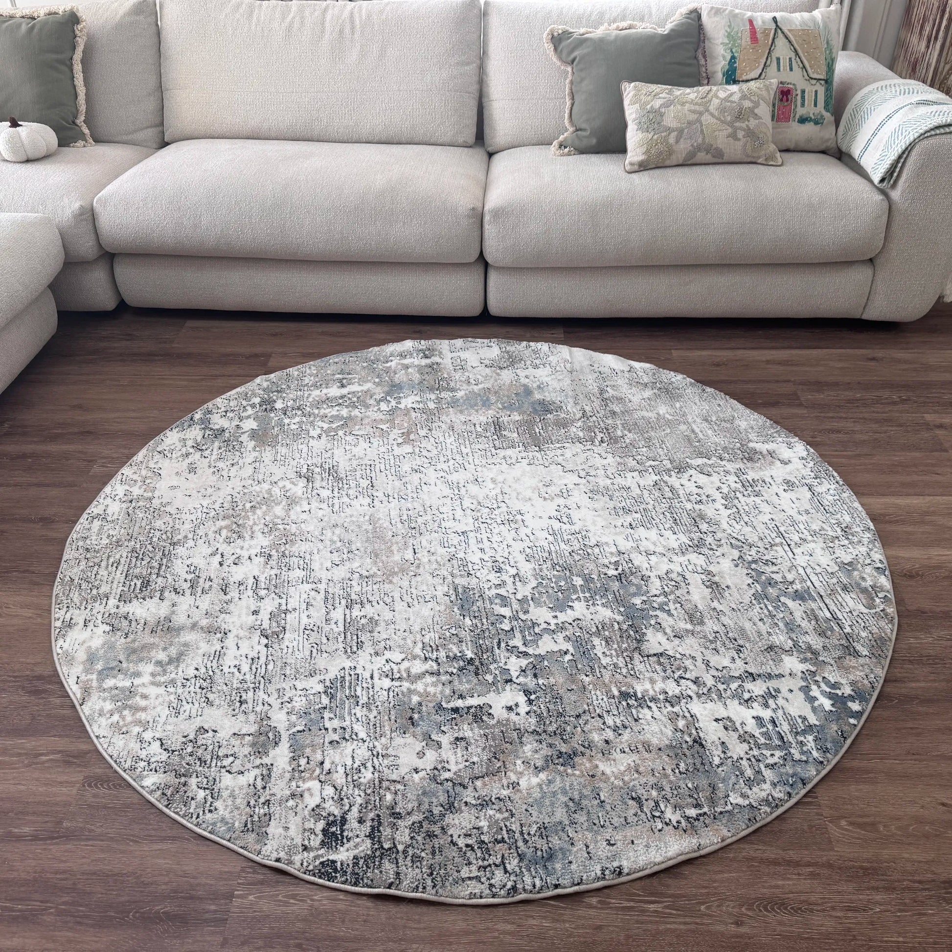 Paula Navy Blue Carpet (Round)