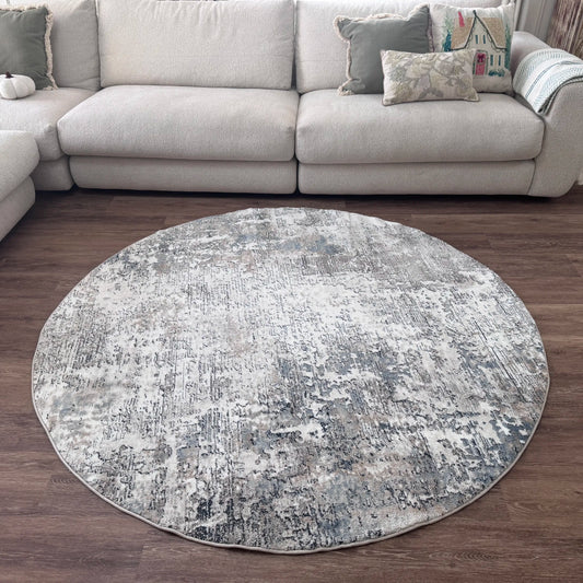 Paula Navy Blue Carpet (Round)