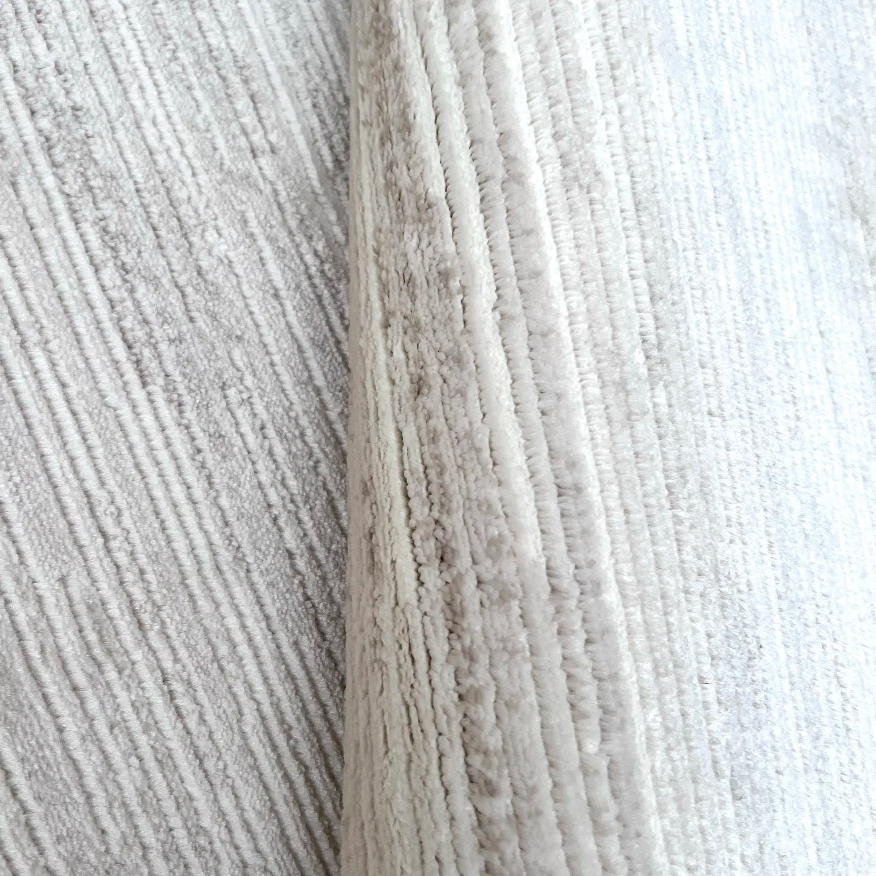 Leno Beige, White Carpet (Rectangle)