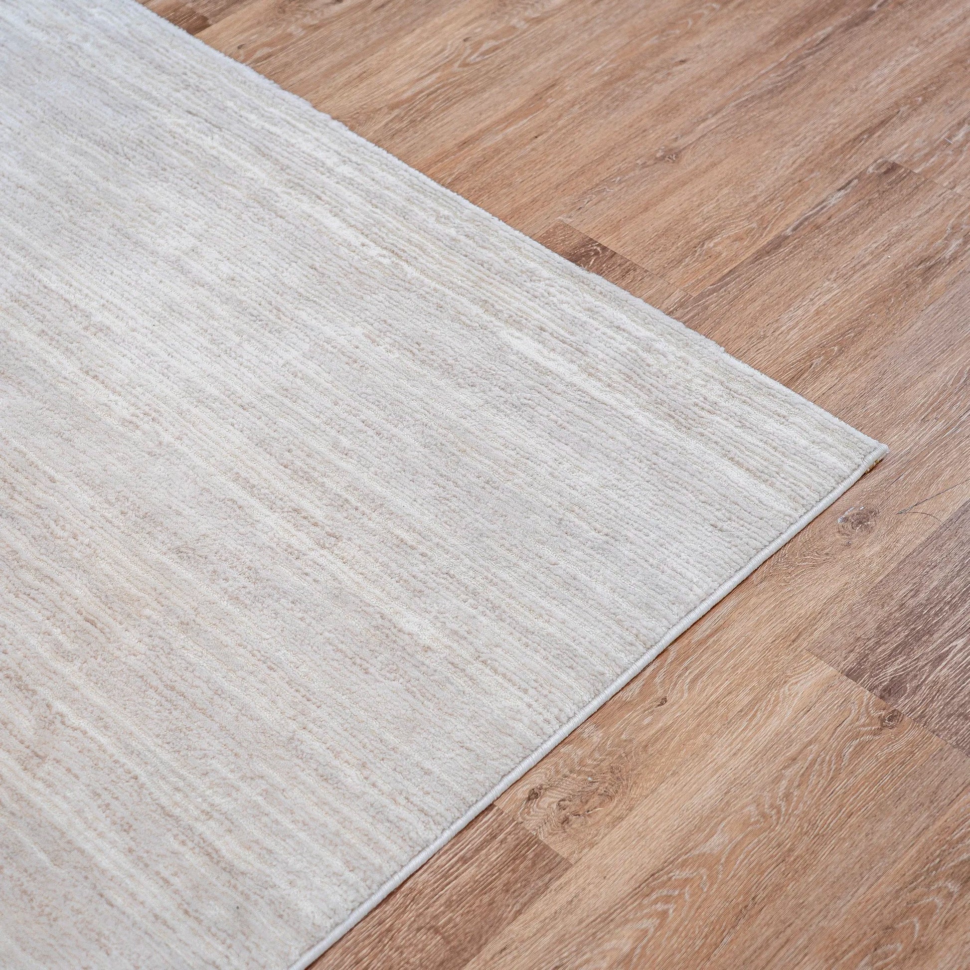 Leno Beige, White Carpet (Rectangle)