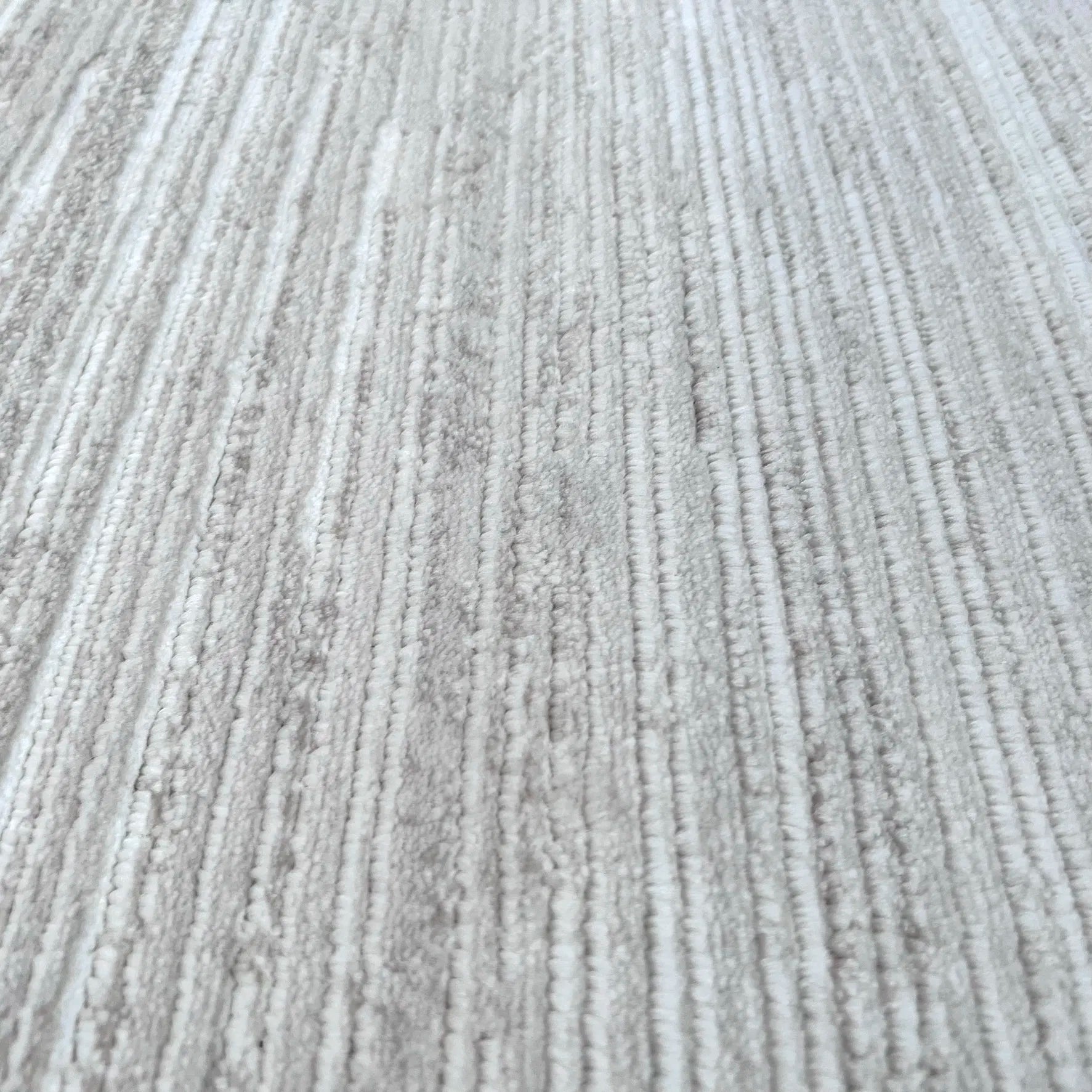 Leno Beige, White Carpet (Runner)