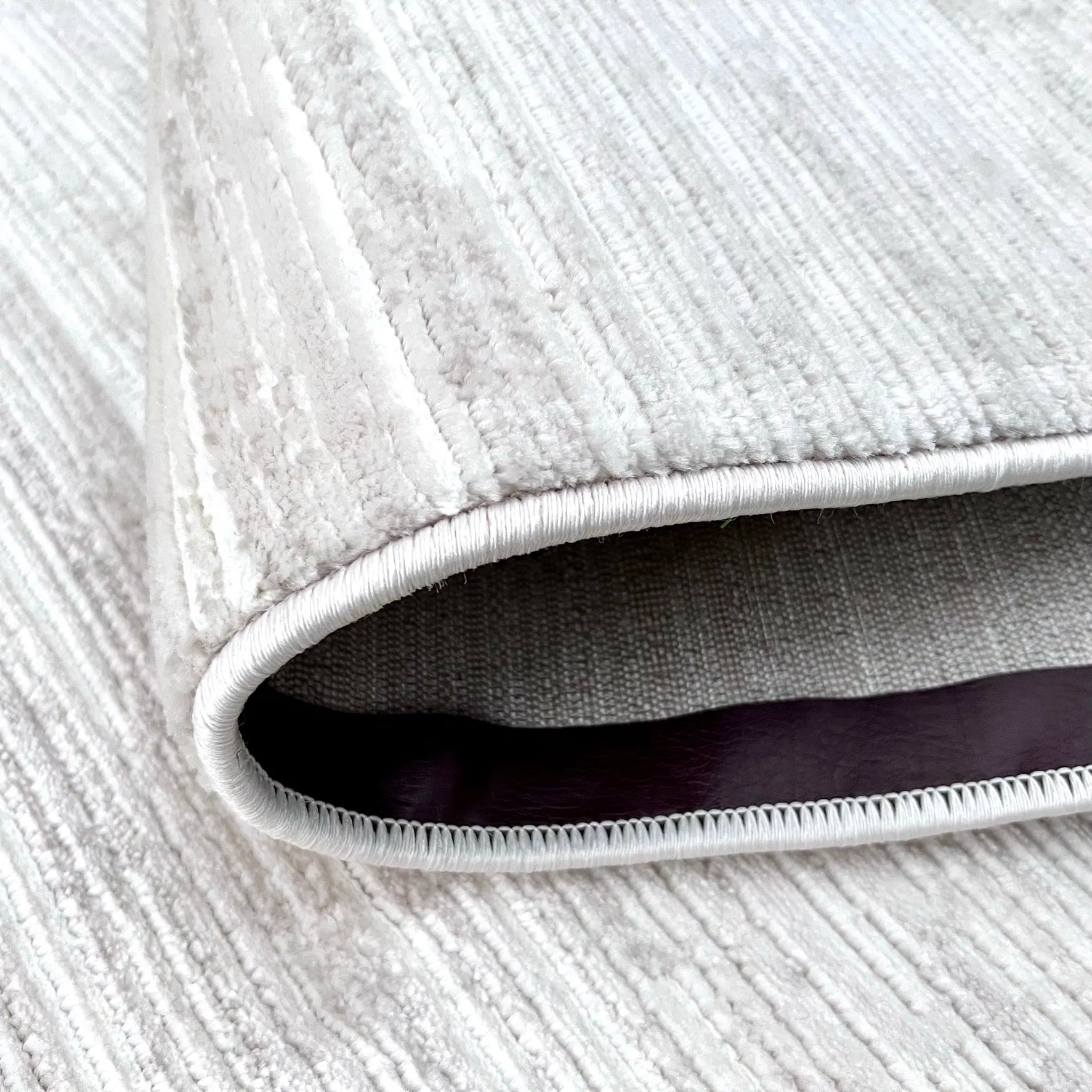 Leno Beige, White Carpet (Runner)