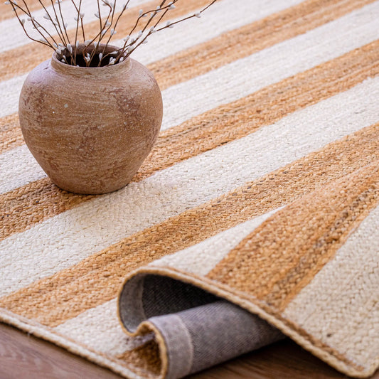 Lavrio Natural Beige, White Carpet (Rectangle)