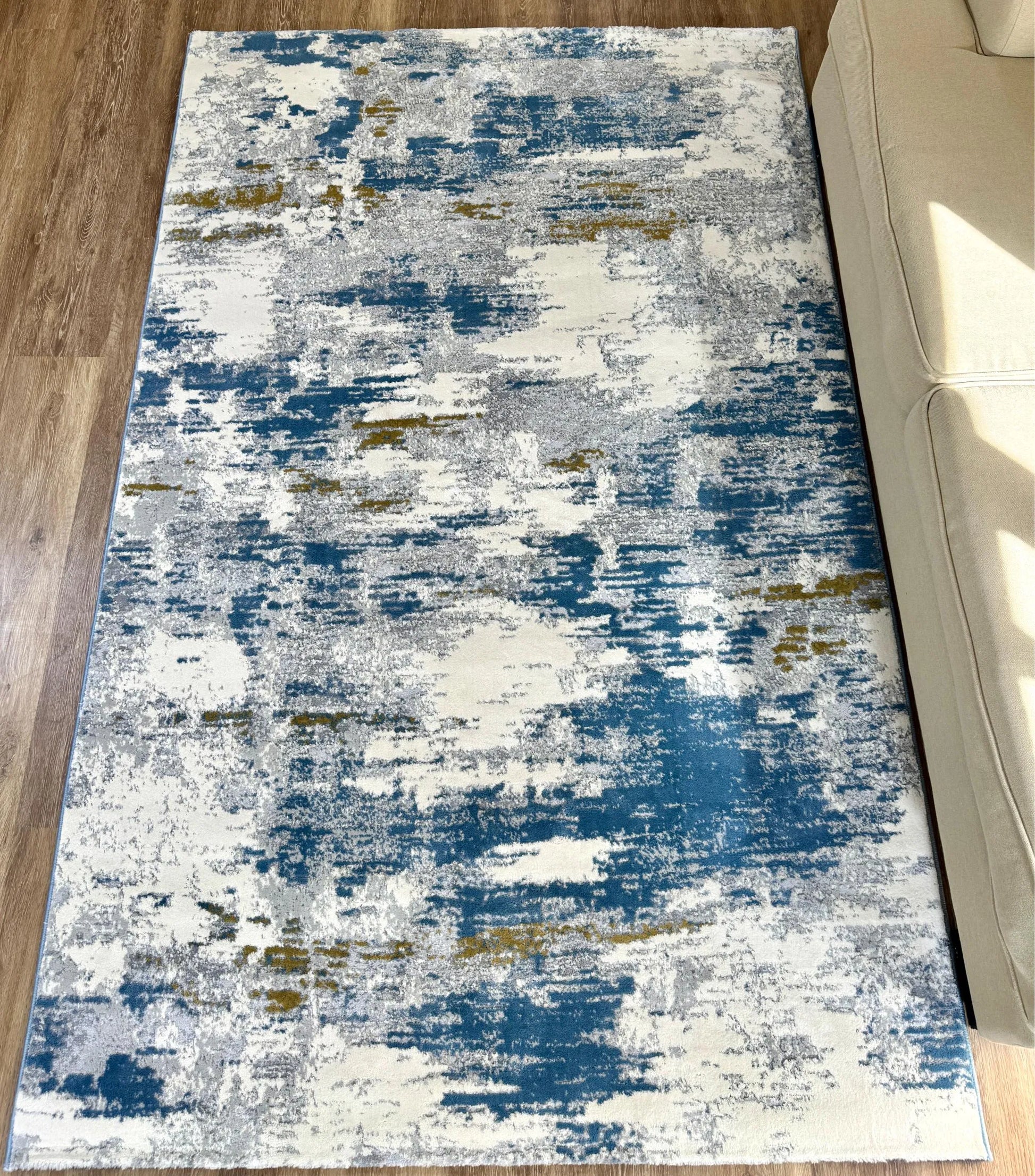 Sur Grey Sky Blue Carpet (Rectangle)