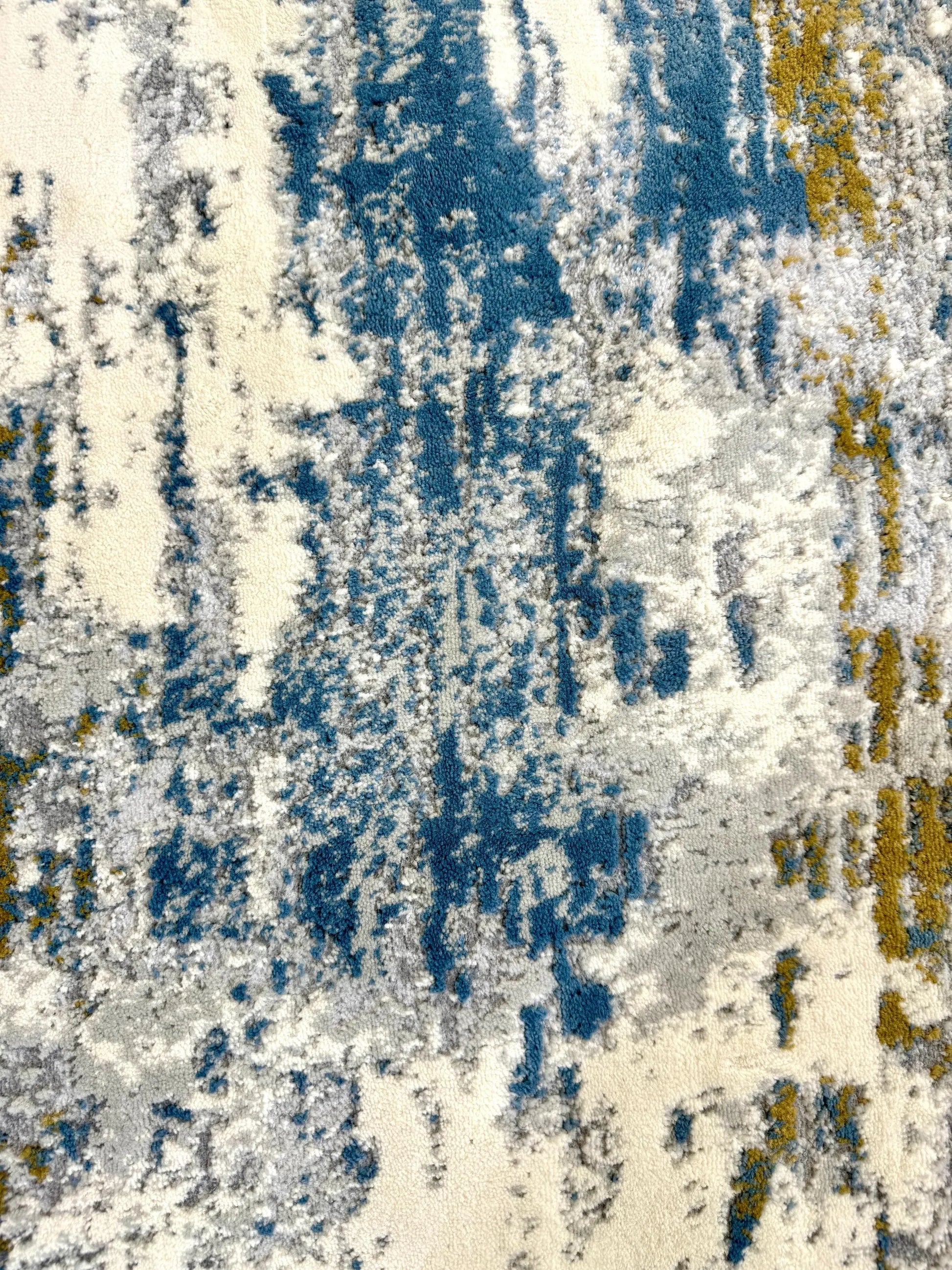 Sur Grey Sky Blue Carpet (Runner)