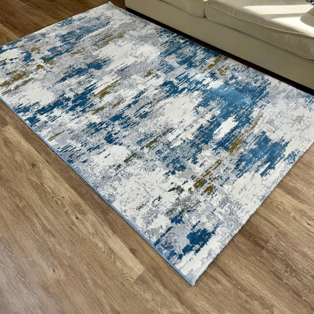 Sur Grey Sky Blue Carpet (Rectangle)