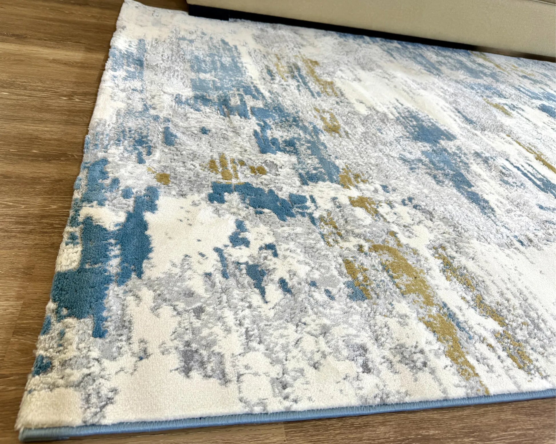 Sur Grey Sky Blue Carpet (Runner)