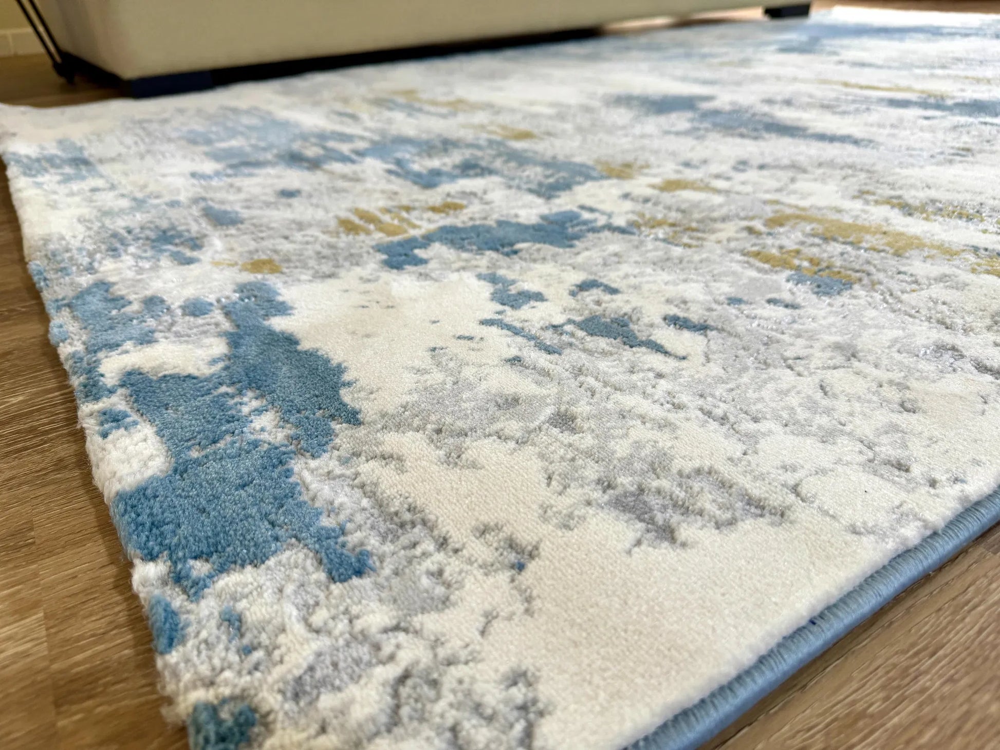 Sur Grey Sky Blue Carpet (Runner)