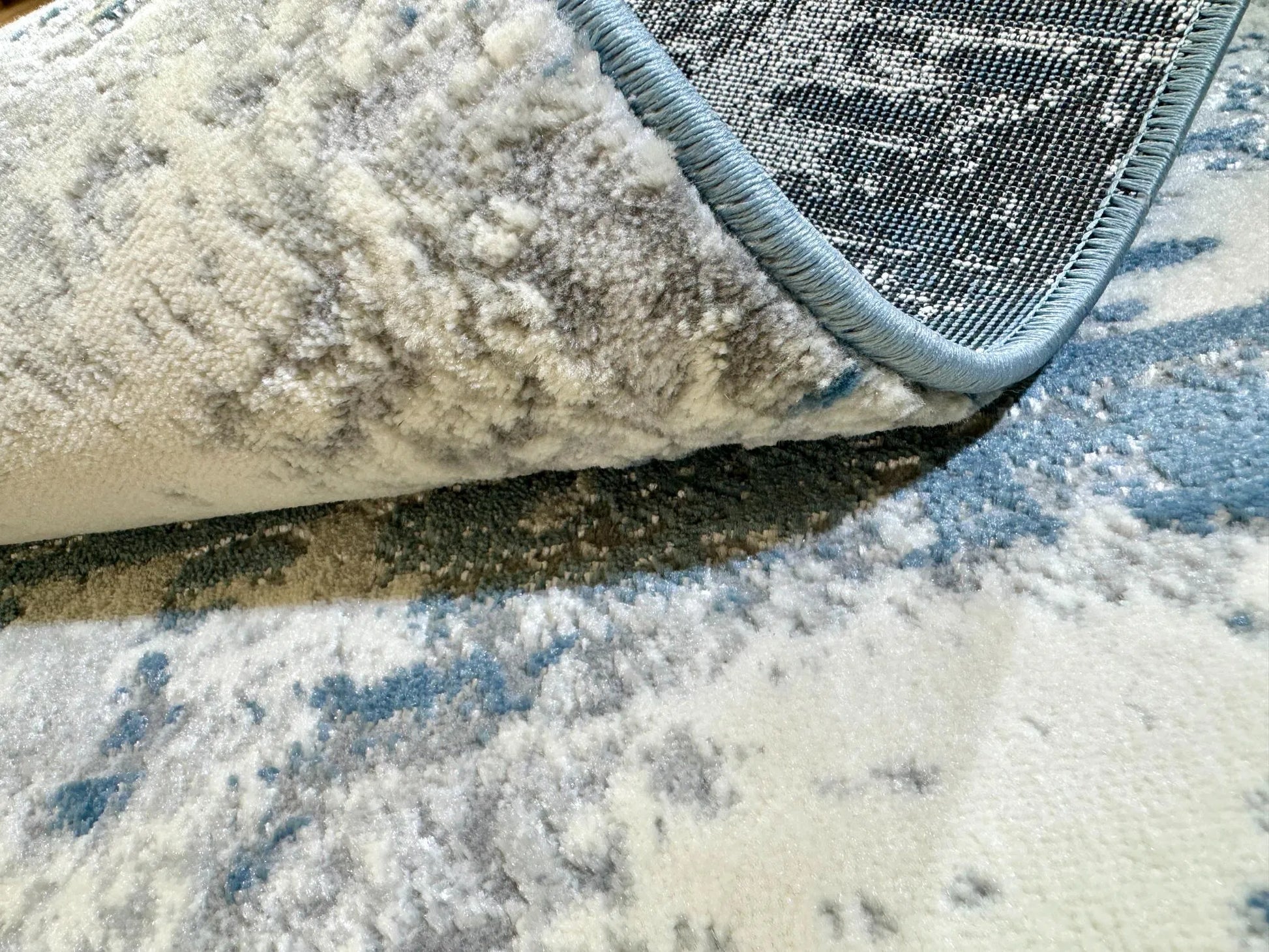 Sur Grey Sky Blue Carpet (Rectangle)