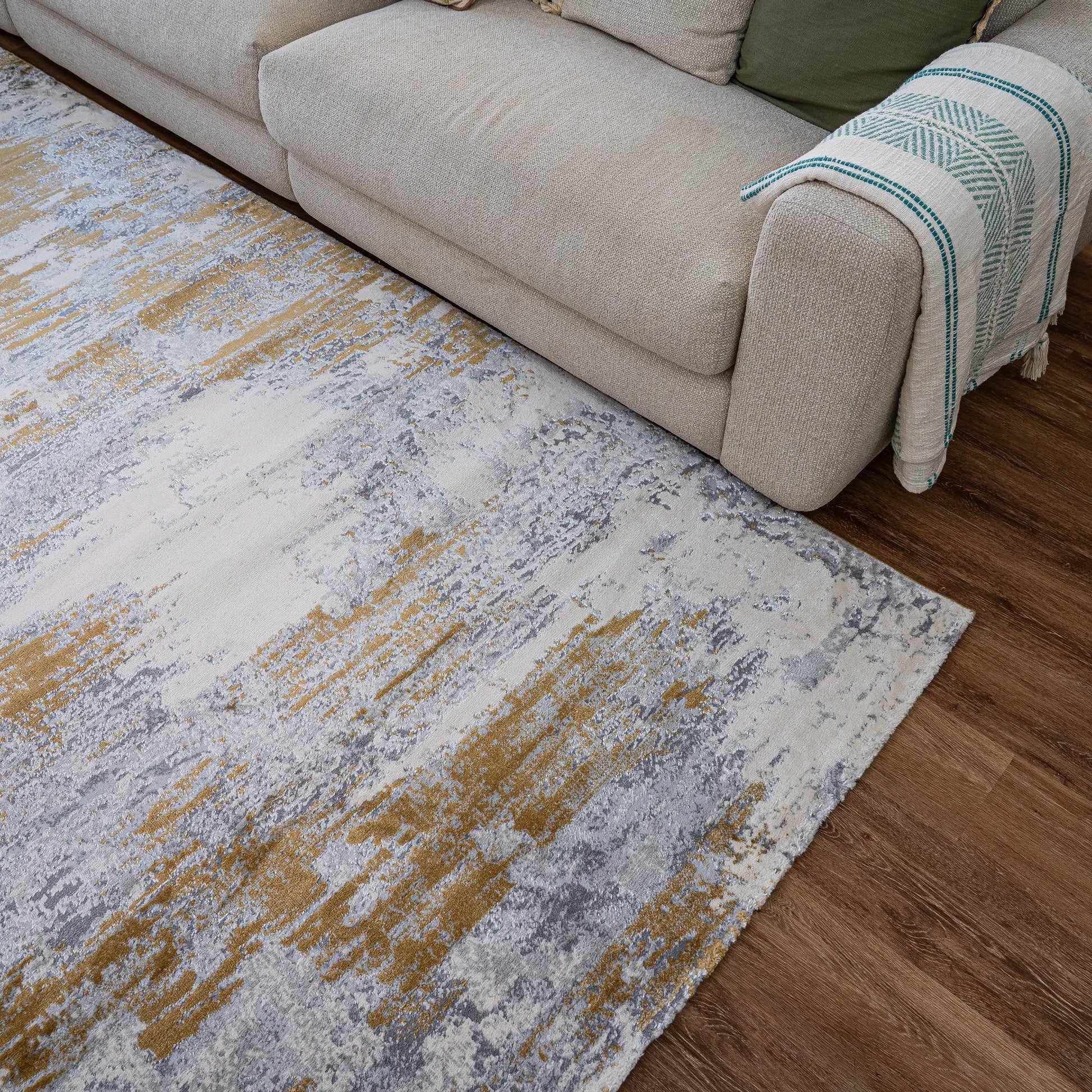 Jewel Grey Gold Carpet (Rectangle)