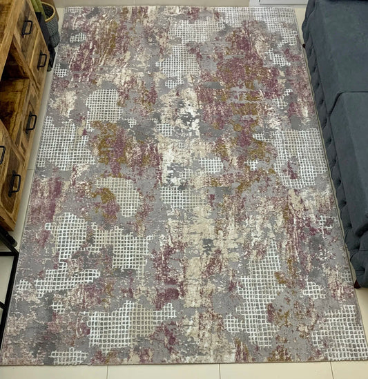 Diana Grey Pink Carpet (Rectangle)