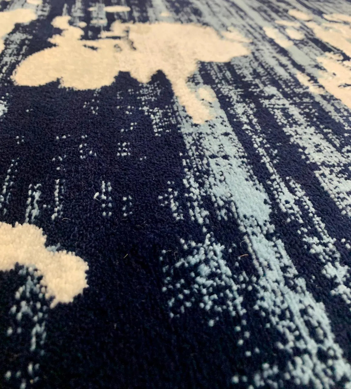 Jannet Grey, Navy Blue Carpet (Rectangle)