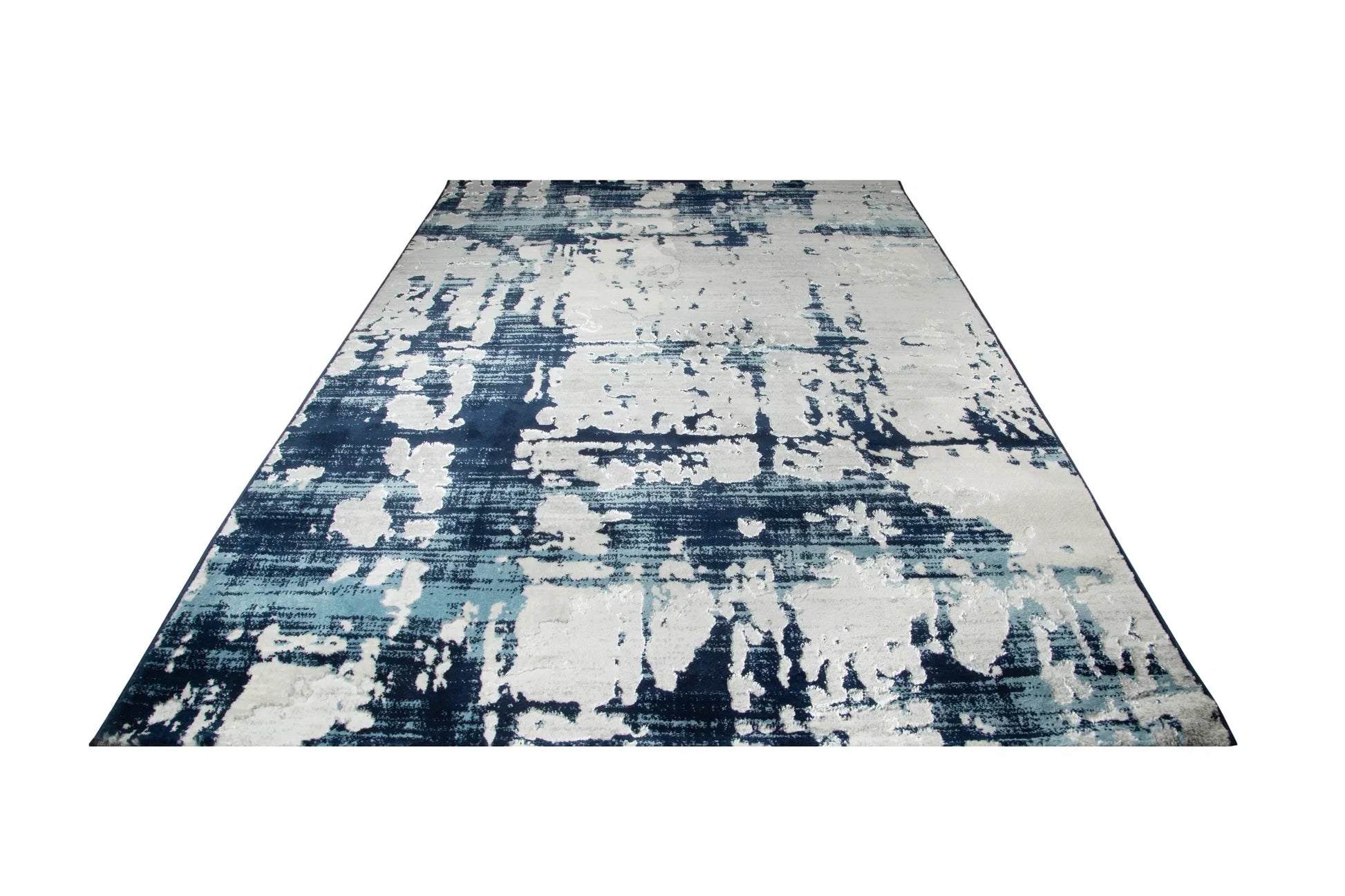 Jannet Grey, Navy Blue Carpet (Rectangle)