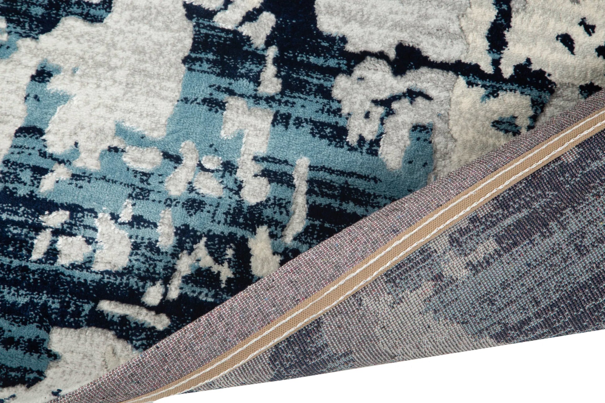 Jannet Grey, Navy Blue Carpet (Rectangle)