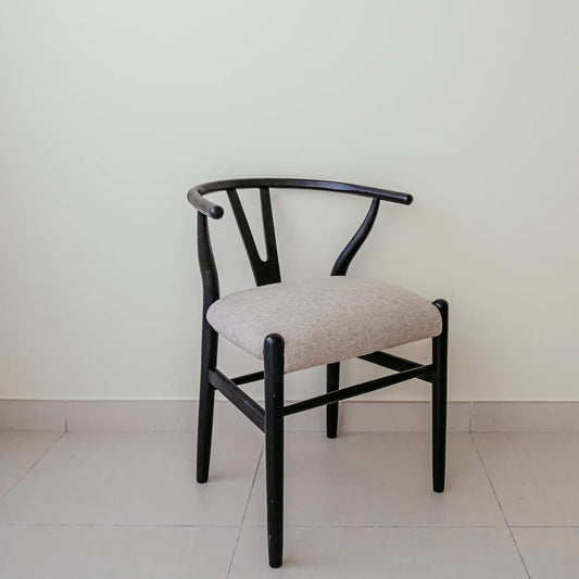 Wishbone Chair - Black with Cushion