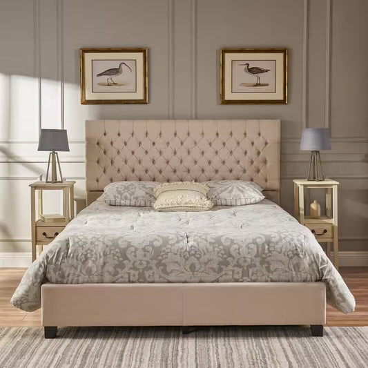 John Upholstered Bed (Choose size, fabric, colour & legs)